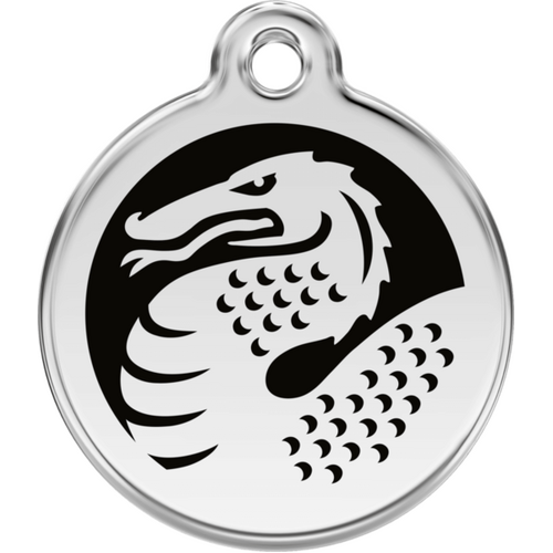 Red Dingo Black Dragon - Lifetime Guarantee - Lifetime Guarantee - Cat, Dog, Pet ID Tag Engraved