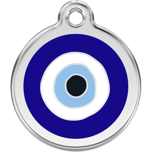 Red Dingo Evil Eye Dark Blue Tag - Lifetime Guarantee - Cat, Dog, Pet ID Tag Engraved