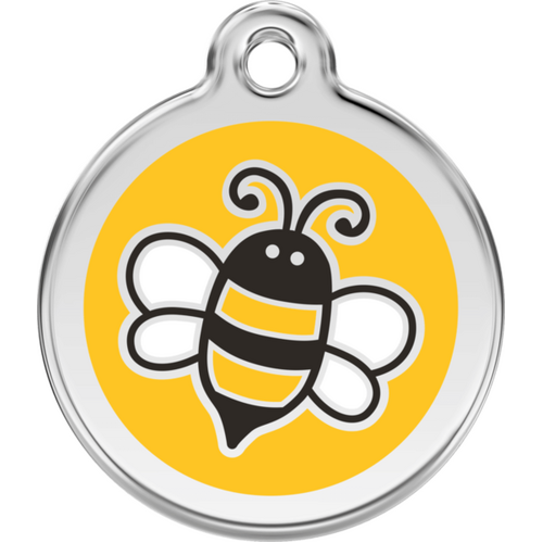 Red Dingo Bumble Bee Yellow Tag - Lifetime Guarantee - Cat, Dog, Pet ID Tag Engraved