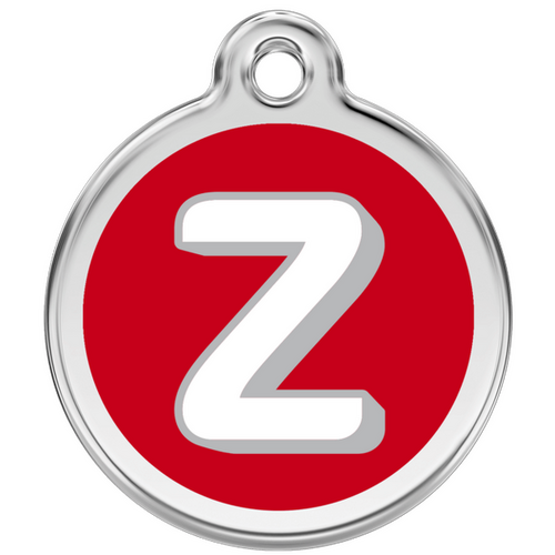 Red Dingo Alphabet &quot;Z&quot; - Lifetime Guarantee - Cat, Dog, Pet ID Tag Engraved