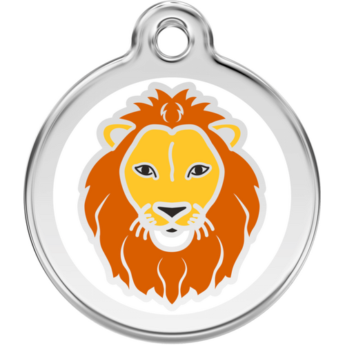 Red Dingo Lion Tag - Lifetime Guarantee - Cat, Dog, Pet ID Tag Engraved