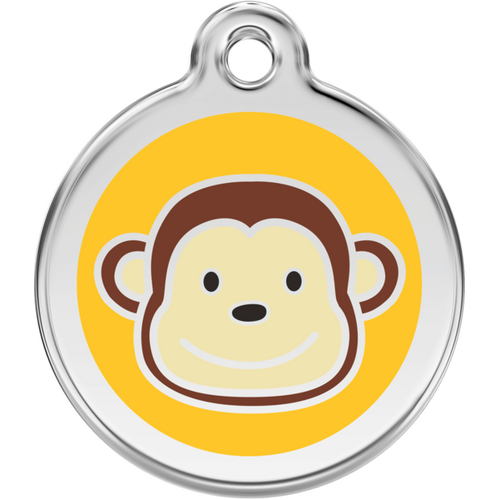 Red Dingo Monkey Tag - Lifetime Guarantee - Cat, Dog, Pet ID Tag Engraved