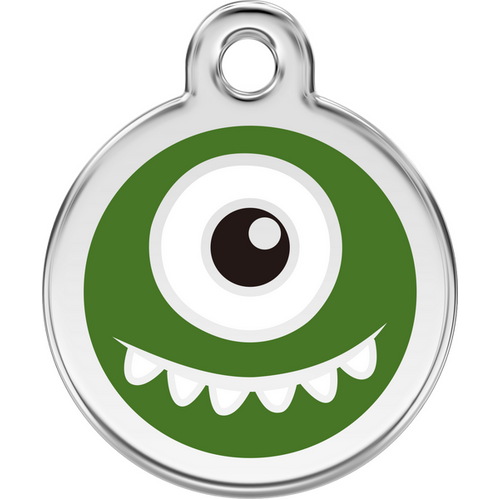 Red Dingo Monster Green - Lifetime Guarantee - Cat, Dog, Pet ID Tag Engraved