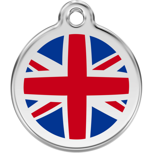 Red Dingo UK Flag Tag - Lifetime Guarantee - Cat, Dog, Pet ID Tag Engraved