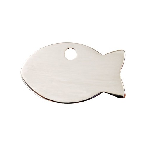 Red Dingo Stainless Steel Fish Tag - Lifetime Guarantee - Cat, Dog, Pet ID Tag Engraved