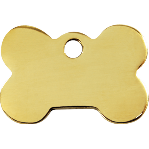 Red Dingo Brass Bone Tag - Lifetime Guarantee - Cat, Dog, Pet ID Tag Engraved