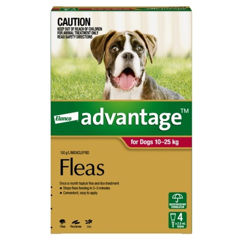 Advantage for Dogs 22-55lbs (10-25kg) Red