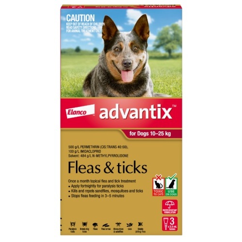 Advantix for Dogs 22-55lbs (10-25kg) Red