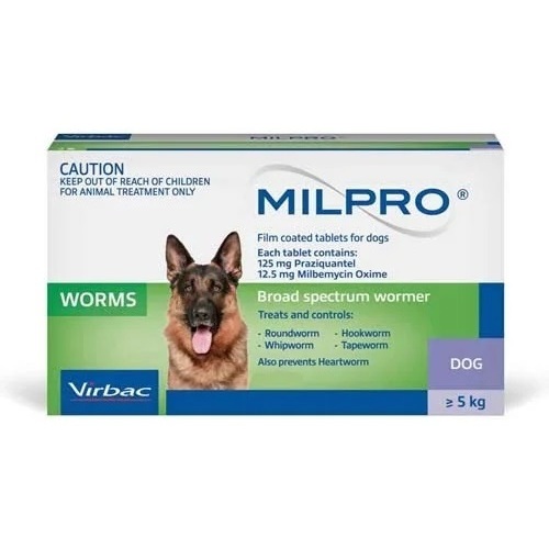 Milpro Allwormer for Dogs 11-50lbs (5-25kgs)