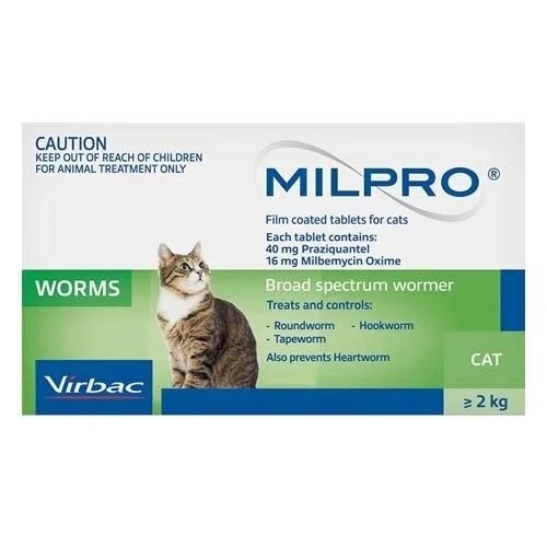 Milpro Allwormer for Cats 4.4-17.6lbs (2-8kgs)