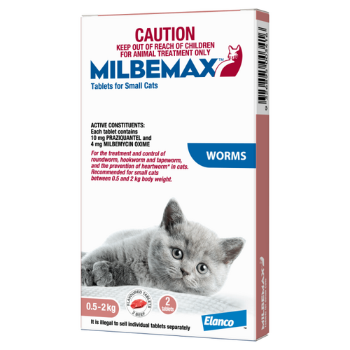 Milbemax Allwormer for Small Cats 1.1 - 4.4lbs (0.5-2kg)