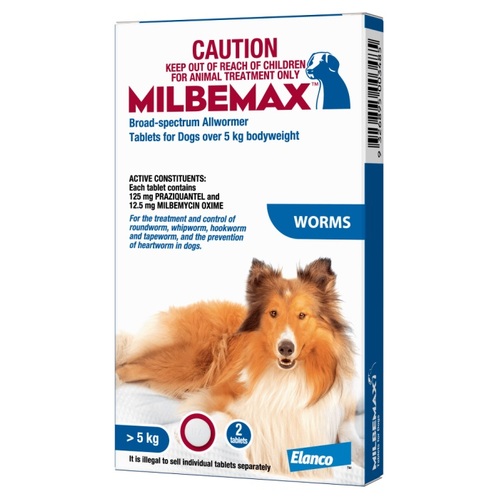 Milbemax Allwormer for Large Dogs 11-55lbs (5-25kg)