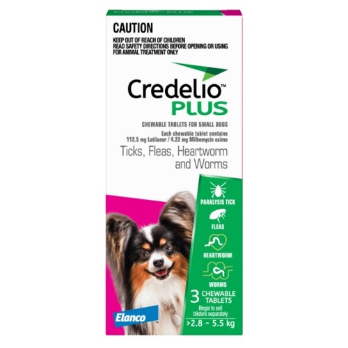 Credelio Plus for Small Dogs 6.2-12lbs (2.8-5.5kg) Pink