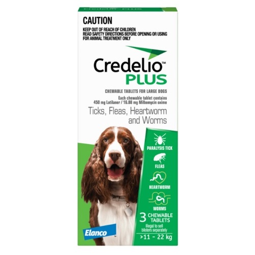 Credelio Plus for Large Dogs 24-48.5lbs (11-22kg) Green