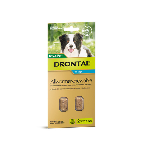 Drontal Allwormer Chews for Dogs 22lbs (10kg) Aqua