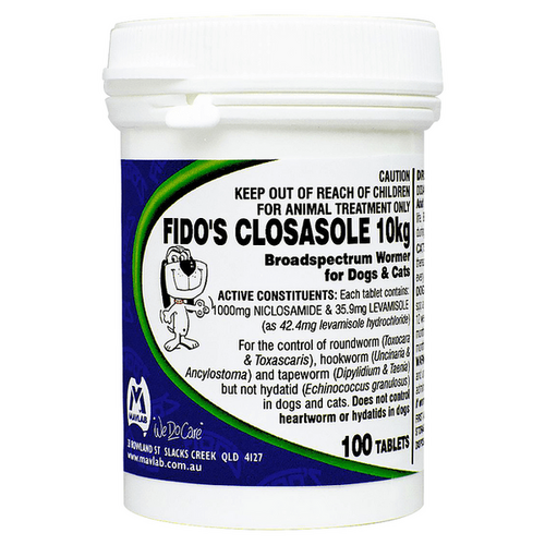 Fido&#39;s Closasole Wormer for dogs