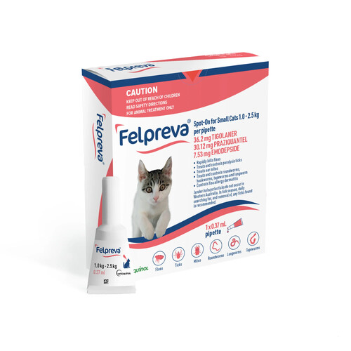 Felpreva Spot-On for Small Cats 2.2- 5.1lbs (1 - 2.5kg) - 1 Pack