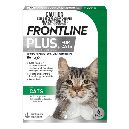 Frontline Plus for Cats (Green) - 6 Pack