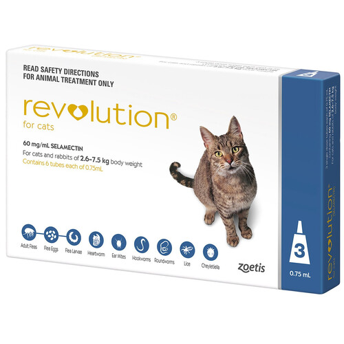 Revolution for Cats 5.1 -15lbs (2.6 - 7.5kg) - Blue