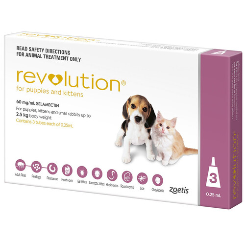 Revolution for Puppies &amp; Kittens up to 5lbs (up to 2.5kg) - Pink